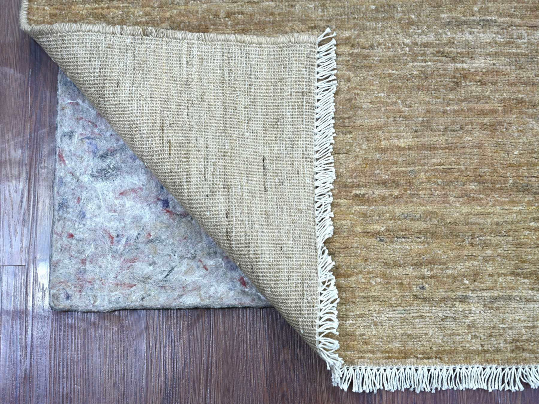 2'9" x 9'8" New Hand Knotted Brown Wool Runner Oriental Rug - MOA10221932