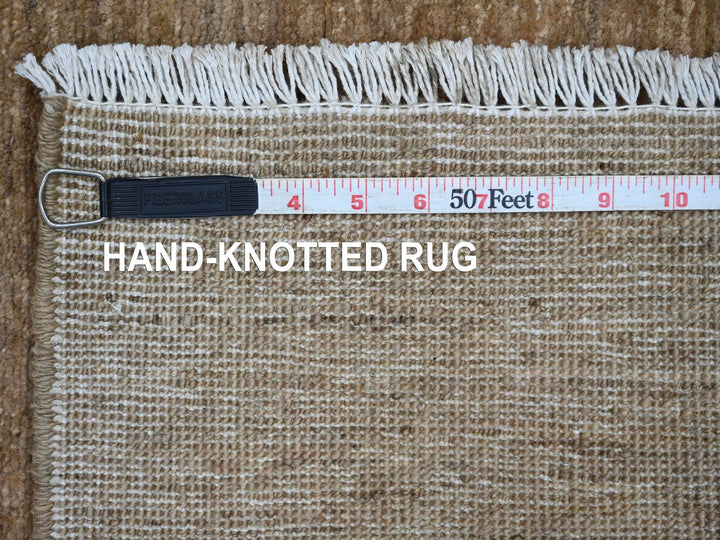 2'9" x 9'8" New Hand Knotted Brown Wool Runner Oriental Rug - MOA10221932