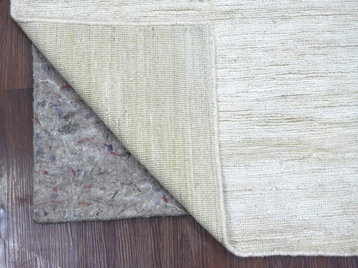2'7" x 6'3" New Hand Knotted Ivory Wool Runner Oriental Rug - MOA10221933