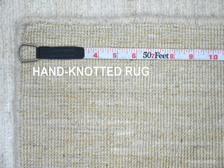 2'4" x 5'10" New Hand Knotted Ivory Wool Runner Oriental Rug - MOA10221937