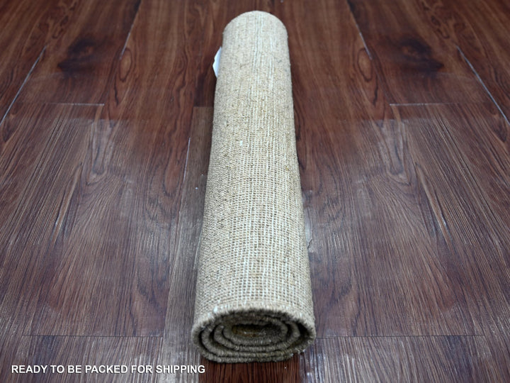 2'1" x 2'11" New Hand Knotted Brown Wool Rectangle Oriental Rug - MOA10221938