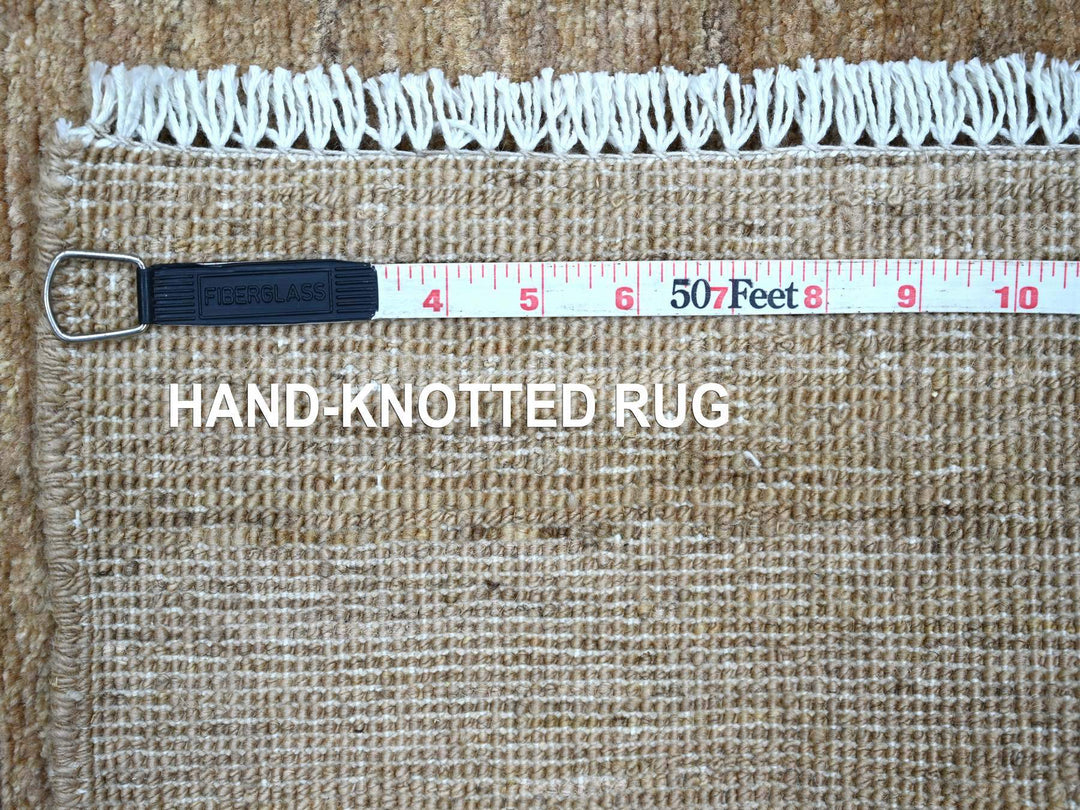 2'1" x 2'11" New Hand Knotted Brown Wool Rectangle Oriental Rug - MOA10221938