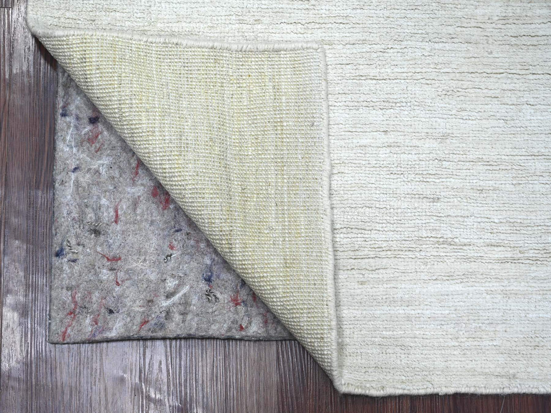 2'10" x 4'10" New Hand Knotted Ivory Wool Rectangle Oriental Rug - MOA10221940