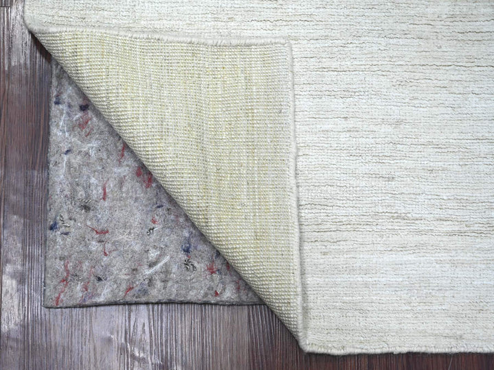 2'10" x 4'10" New Hand Knotted Ivory Wool Rectangle Oriental Rug - MOA10221940