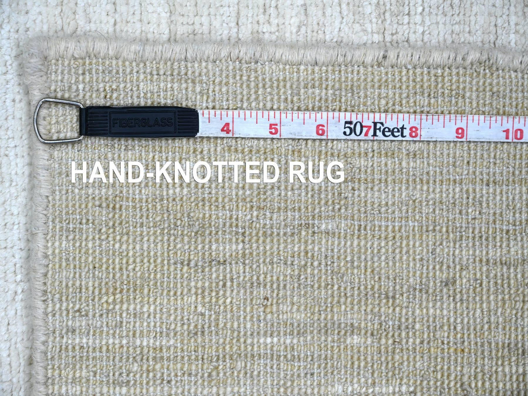 2'10" x 4'10" New Hand Knotted Ivory Wool Rectangle Oriental Rug - MOA10221940