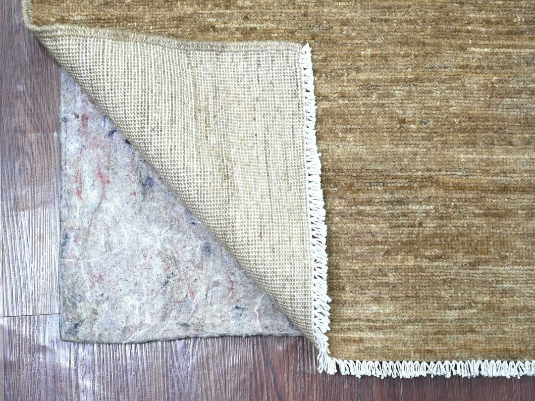 2'11" x 4'11" New Hand Knotted Brown Wool Rectangle Oriental Rug - MOA10221943