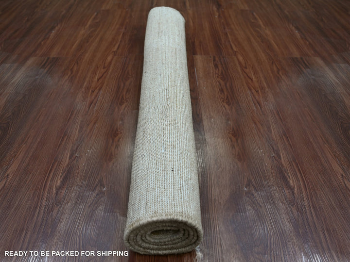 2'11" x 4'11" New Hand Knotted Brown Wool Rectangle Oriental Rug - MOA10221943