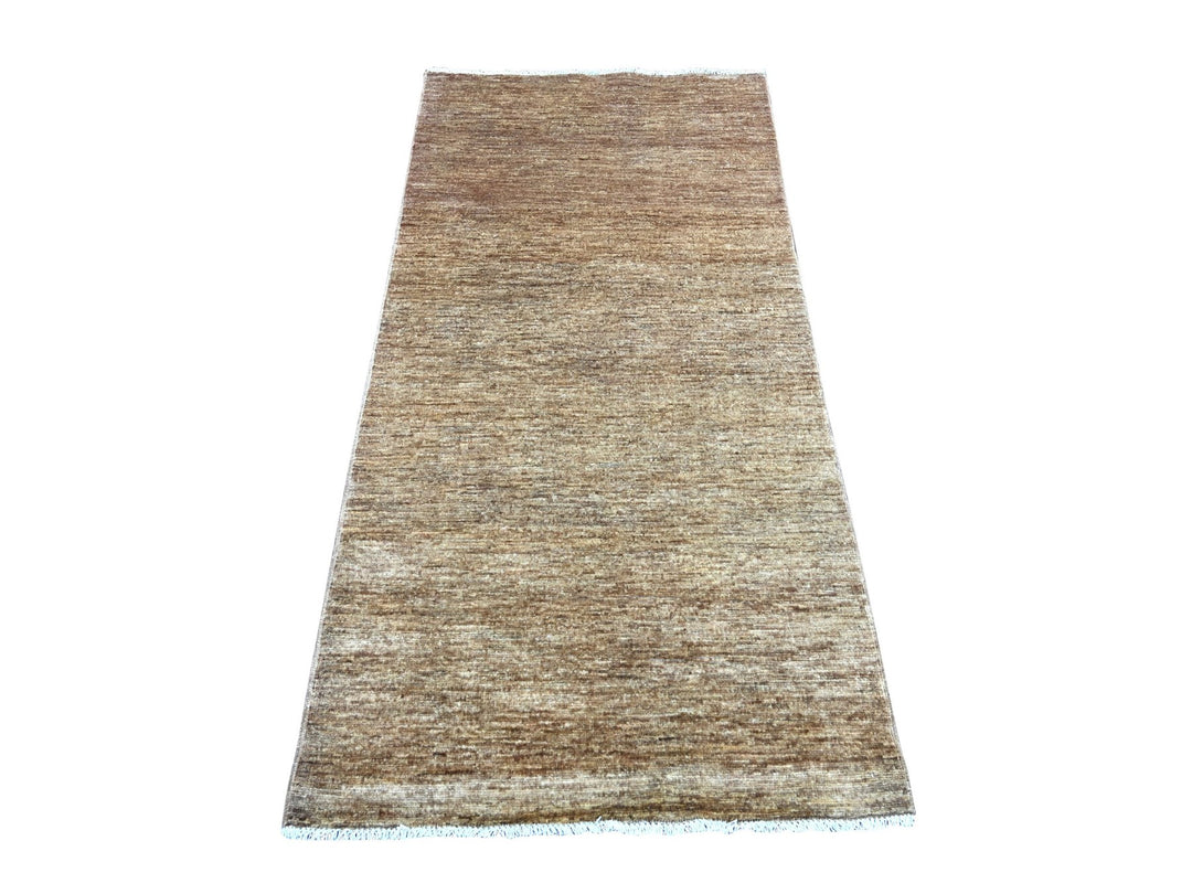 3'0" x 5'11" New Hand Knotted Brown Wool Runner Oriental Rug - MOA10221945