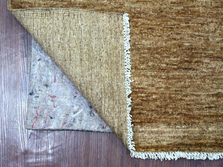 3'0" x 5'11" New Hand Knotted Brown Wool Runner Oriental Rug - MOA10221945