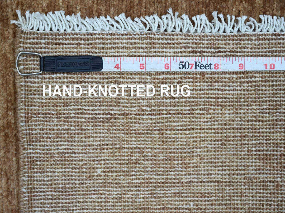 3'0" x 5'11" New Hand Knotted Brown Wool Runner Oriental Rug - MOA10221945