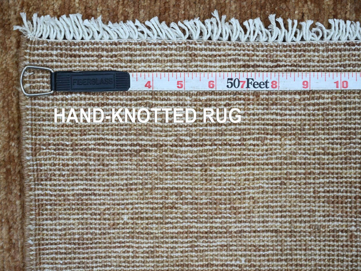 3'0" x 5'11" New Hand Knotted Brown Wool Runner Oriental Rug - MOA10221945