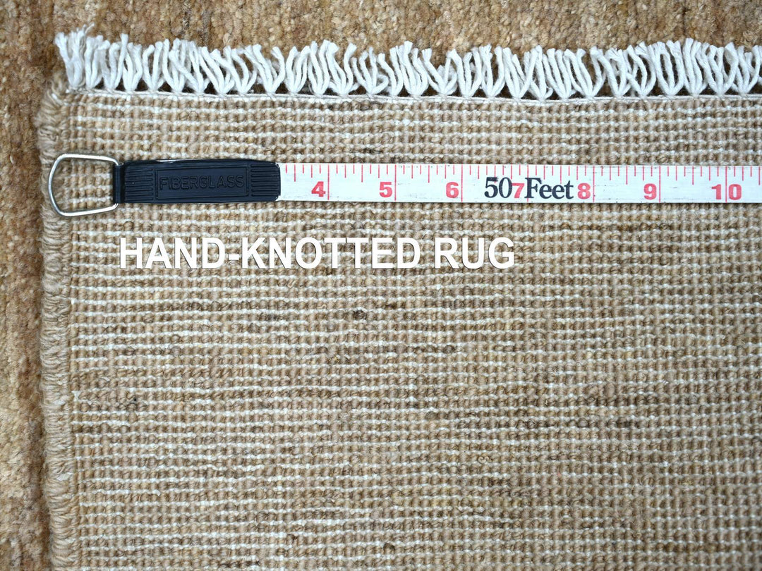 2'1" x 2'11" New Hand Knotted Brown Wool Rectangle Oriental Rug - MOA10221946