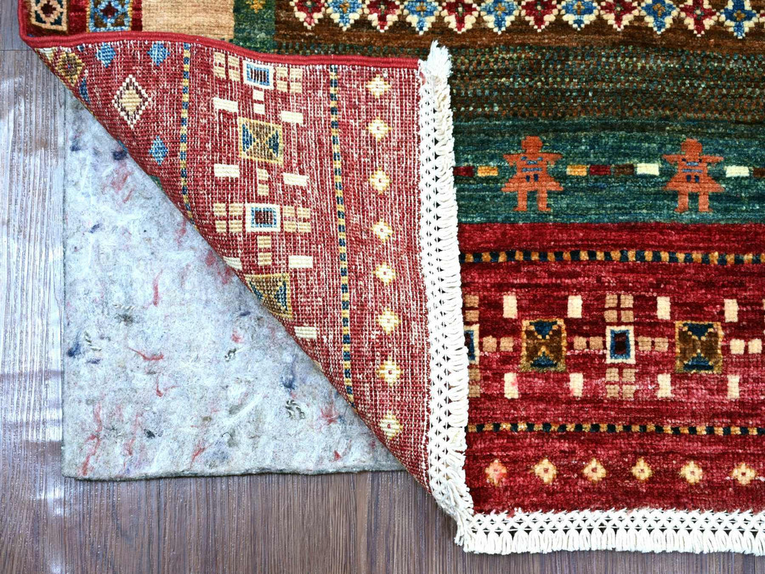 2'9" x 8'7" New Hand Knotted Multicolored Wool Runner Oriental Rug - MOA10221947