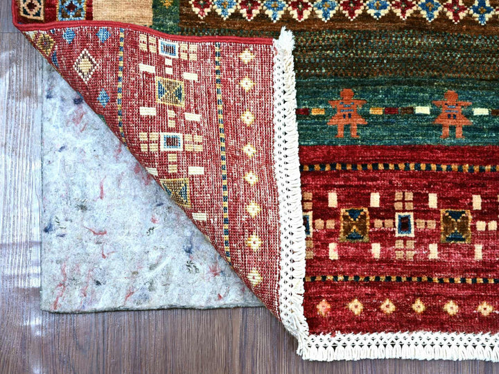 2'9" x 8'7" New Hand Knotted Multicolored Wool Runner Oriental Rug - MOA10221947