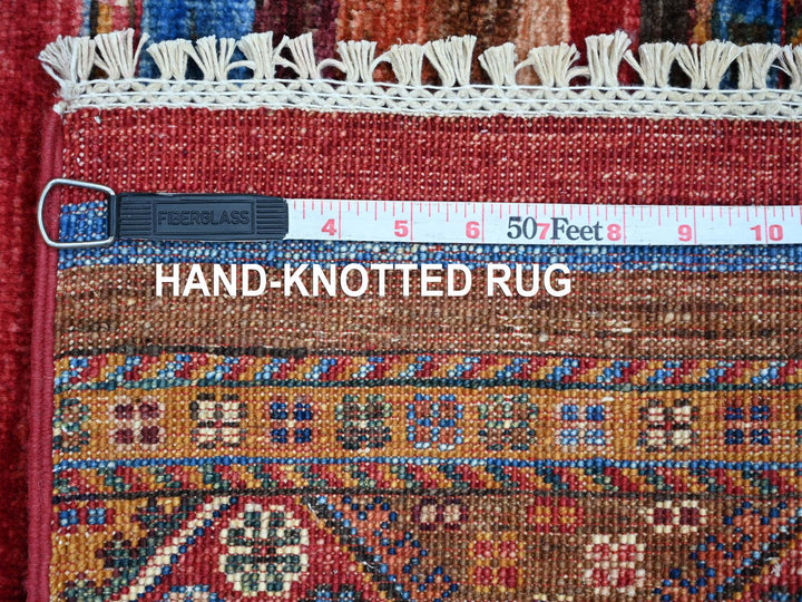 2'9" x 3'10" New Hand Knotted Red Wool Rectangle Oriental Rug - MOA10221950