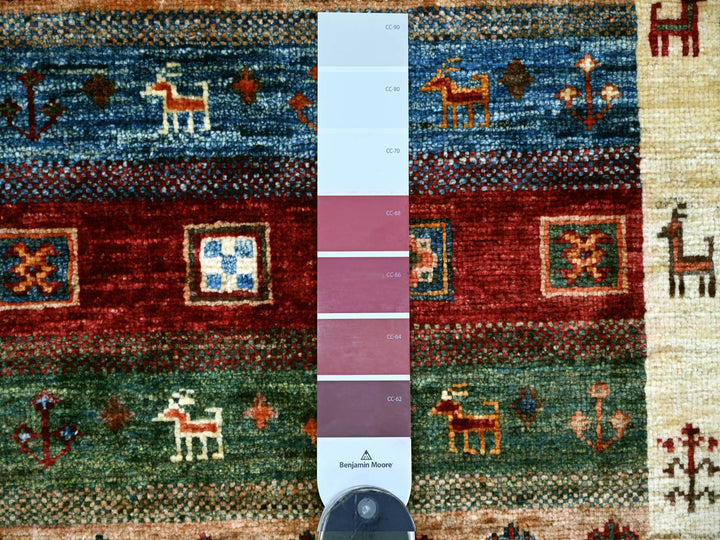 2'8" x 8'3" New Hand Knotted Red Wool Runner Oriental Rug - MOA10221953