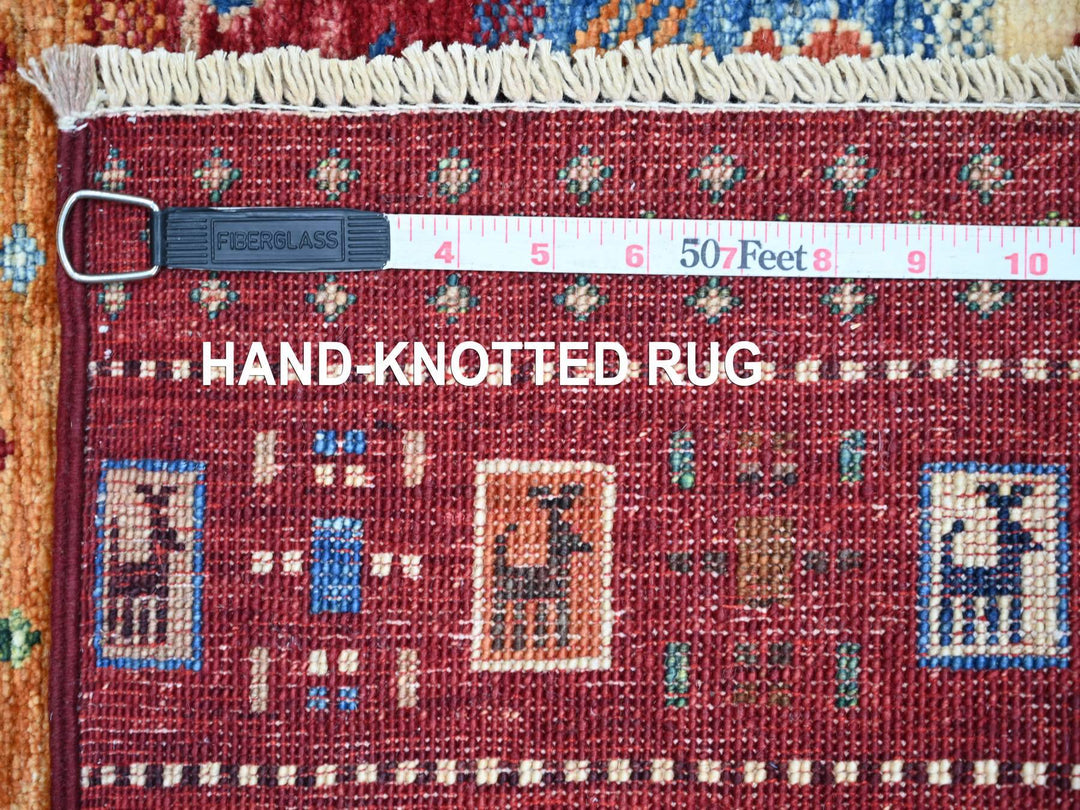 2'8" x 8'3" New Hand Knotted Red Wool Runner Oriental Rug - MOA10221953