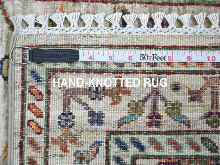 2'9" x 3'10" New Hand Knotted Grey Wool Rectangle Oriental Rug - MOA10221957