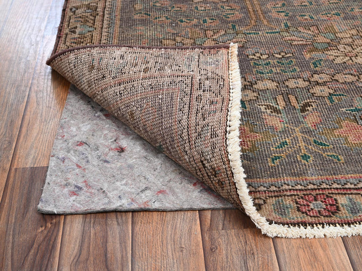 2'11" x 10'10" Vintage Hand Knotted Brown Wool Runner Oriental Rug - MOA1022195