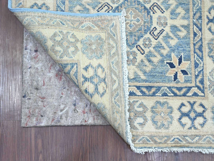 2'9" x 9'7" New Hand Knotted Blue Wool Runner Oriental Rug - MOA10221962