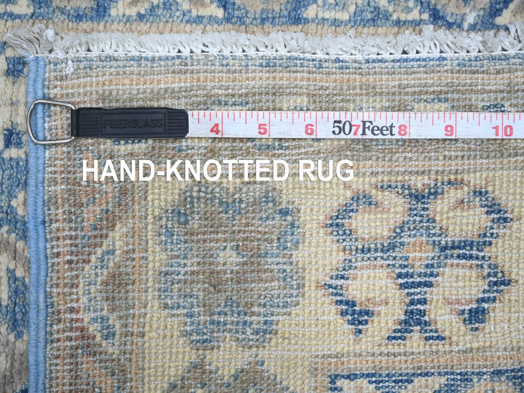 2'9" x 9'7" New Hand Knotted Blue Wool Runner Oriental Rug - MOA10221962