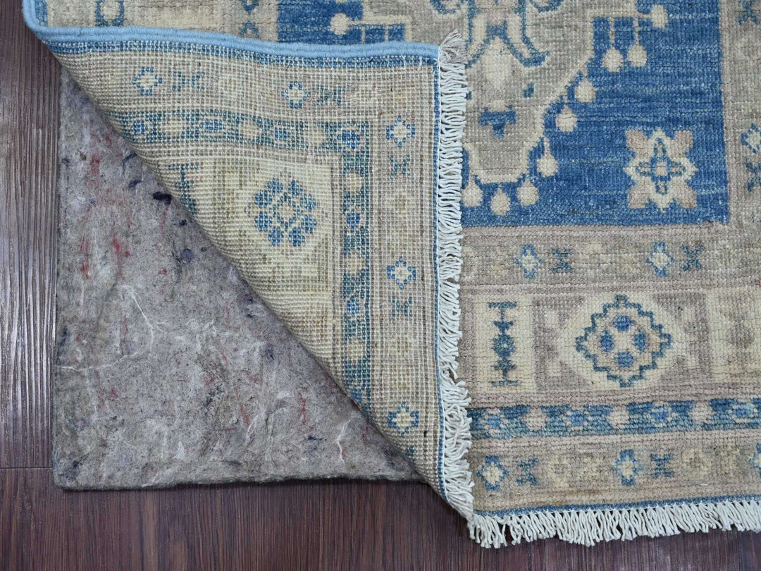 2'7" x 9'7" New Hand Knotted Blue Wool Runner Oriental Rug - MOA10221964