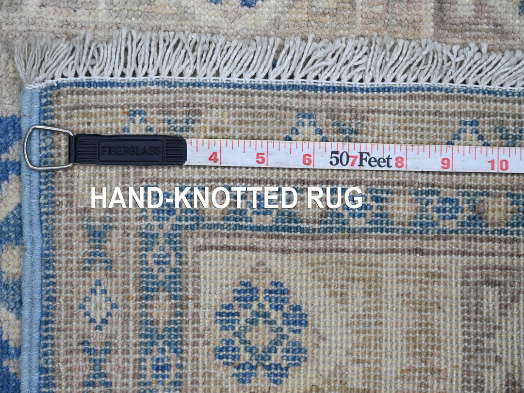 2'7" x 9'7" New Hand Knotted Blue Wool Runner Oriental Rug - MOA10221964
