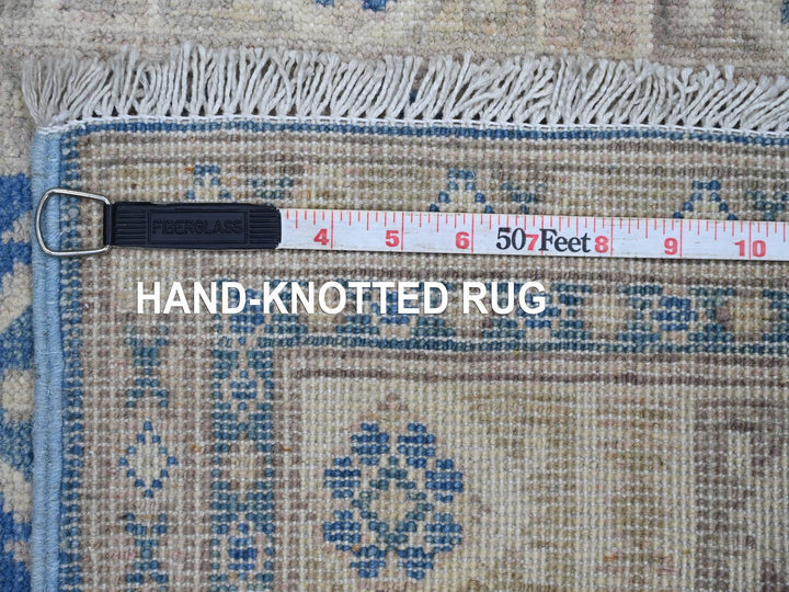 2'7" x 9'7" New Hand Knotted Blue Wool Runner Oriental Rug - MOA10221964