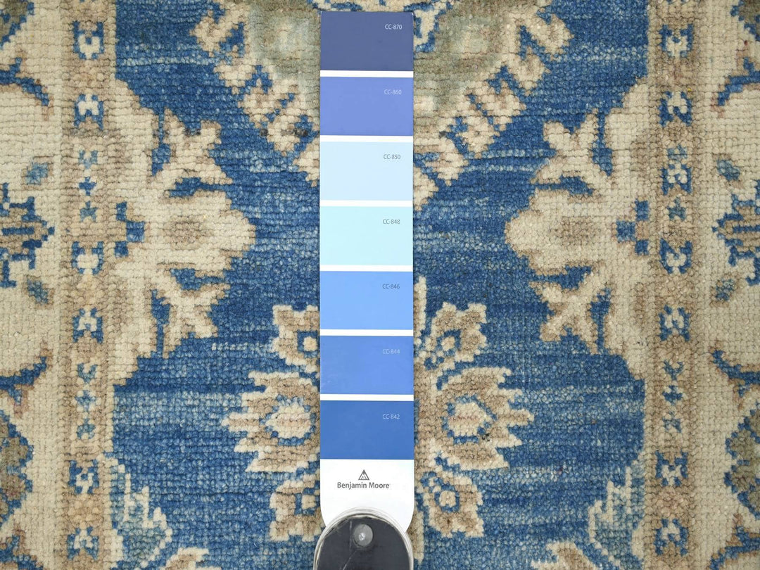 2'0" x 5'6" New Hand Knotted Blue Wool Runner Oriental Rug - MOA10221965