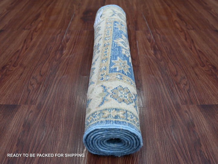 2'0" x 5'6" New Hand Knotted Blue Wool Runner Oriental Rug - MOA10221965