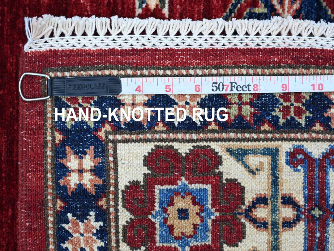3'11" x 6'2" New Hand Knotted Red Wool Rectangle Oriental Rug - MOA10221966