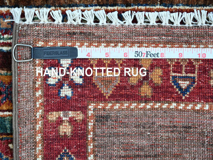4'4" x 6'0" New Hand Knotted Brown Wool Rectangle Oriental Rug - MOA10221967