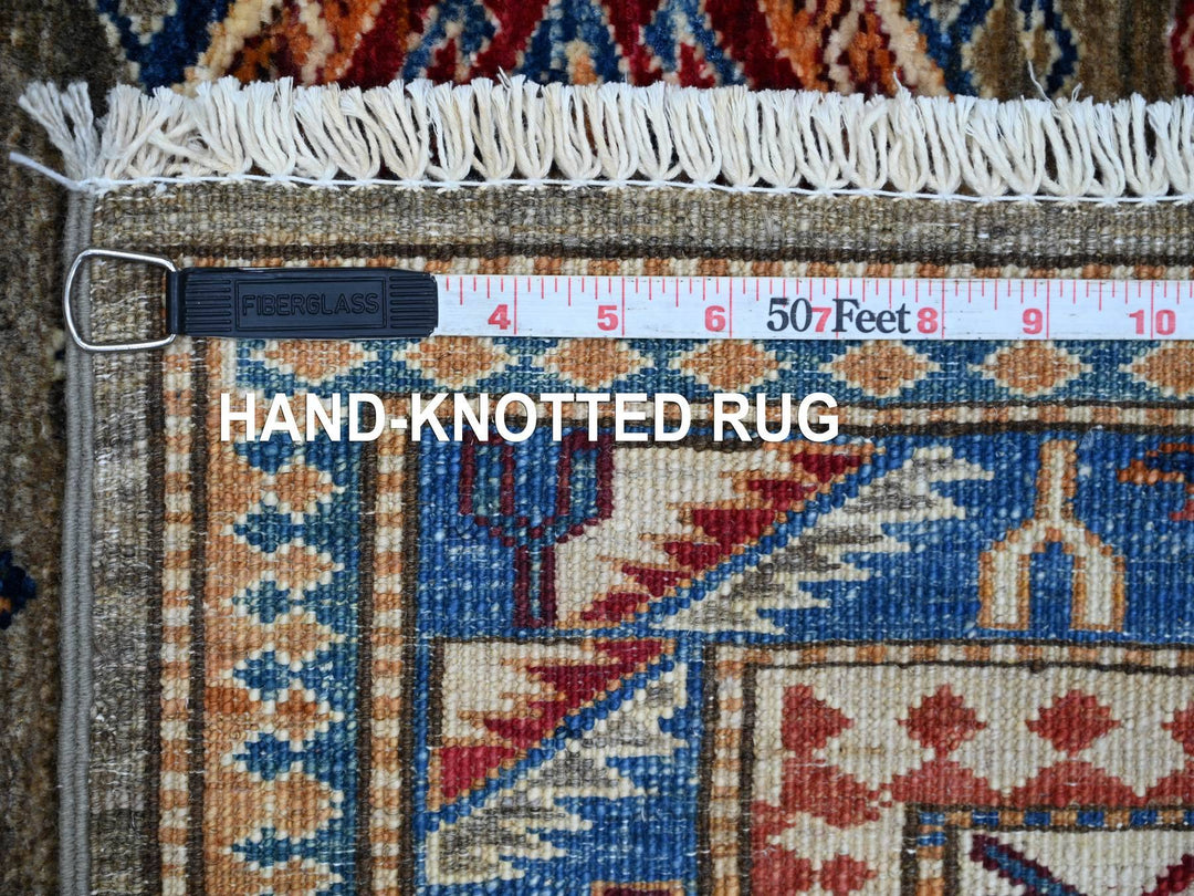 4'0" x 5'5" New Hand Knotted Grey Wool Rectangle Oriental Rug - MOA10221969