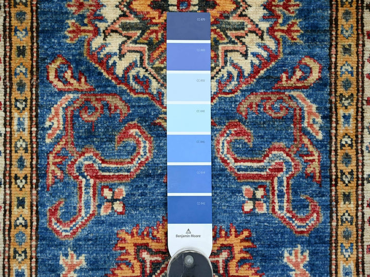 2'1" x 6'0" New Hand Knotted Blue Wool Runner Oriental Rug - MOA10221970