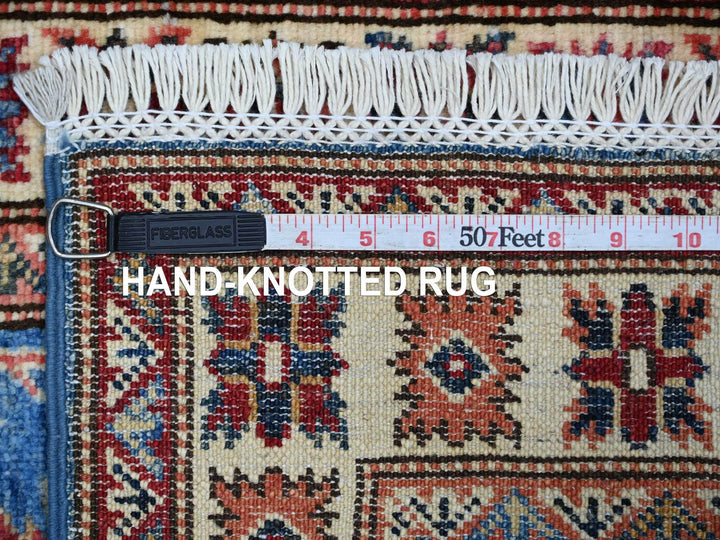 1'11" x 3'0" New Hand Knotted Blue Wool Rectangle Oriental Rug - MOA10221974