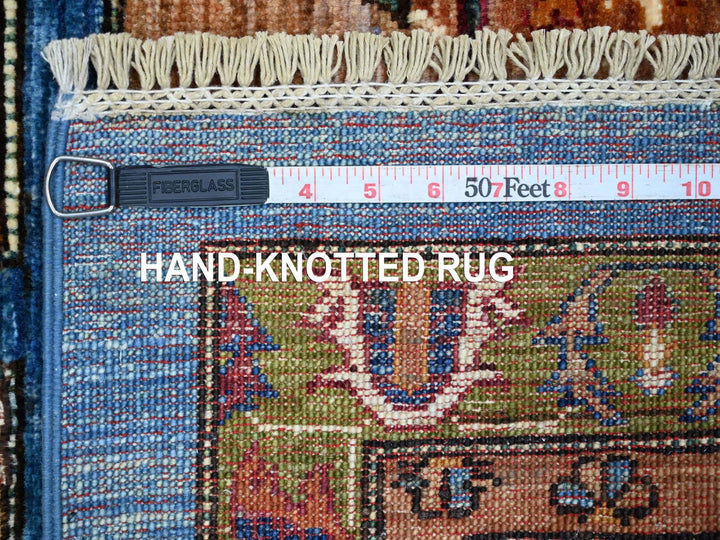 3'3" x 4'11" New Hand Knotted Blue Wool Rectangle Oriental Rug - MOA10221977