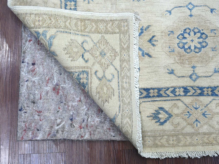 4'0" x 5'8" New Hand Knotted Ivory Wool Rectangle Oriental Rug - MOA10221979