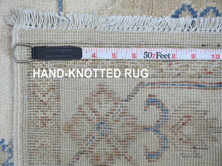 4'0" x 5'8" New Hand Knotted Ivory Wool Rectangle Oriental Rug - MOA10221979