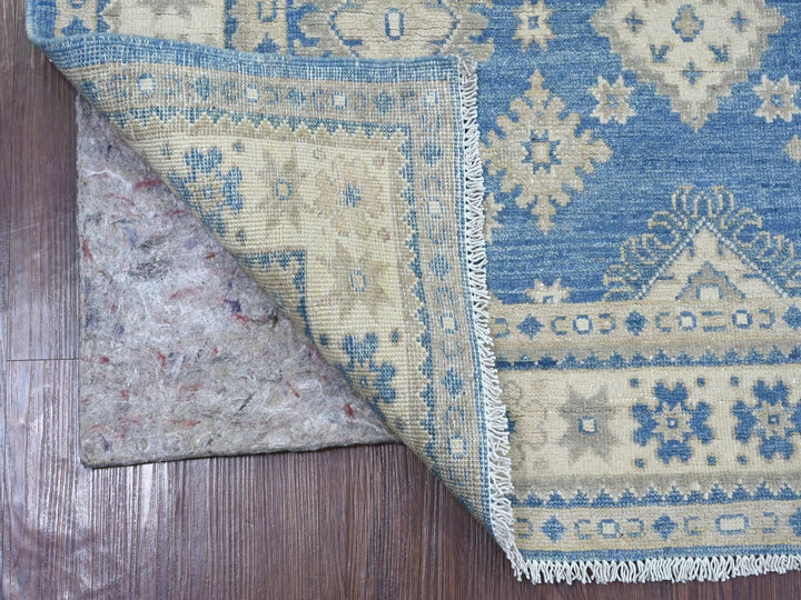 4'0" x 5'9" New Hand Knotted Blue Wool Rectangle Oriental Rug - MOA10221980