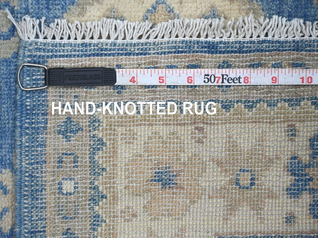 4'0" x 5'9" New Hand Knotted Blue Wool Rectangle Oriental Rug - MOA10221980