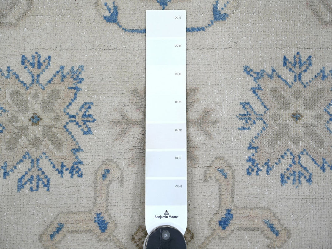 3'10" x 5'8" New Hand Knotted Ivory Wool Rectangle Oriental Rug - MOA10221981