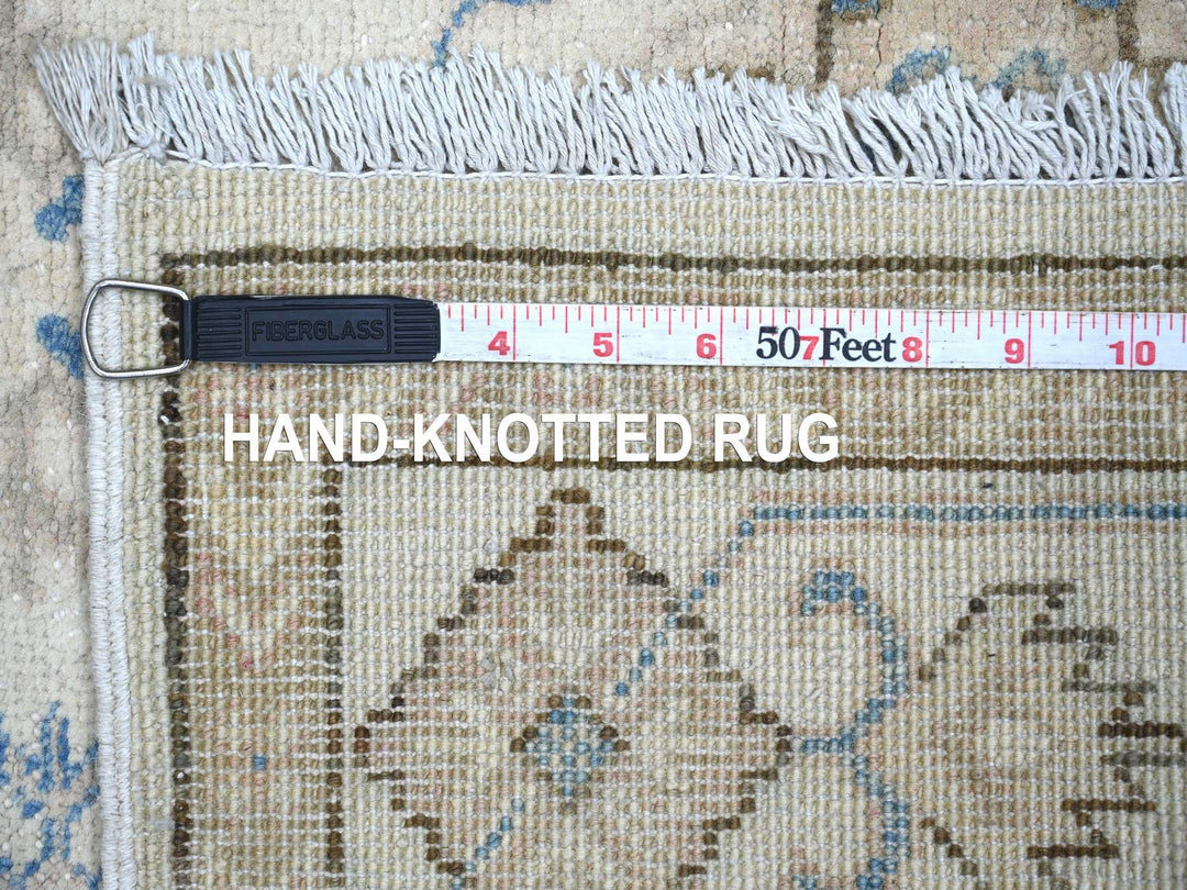 3'10" x 5'8" New Hand Knotted Ivory Wool Rectangle Oriental Rug - MOA10221981