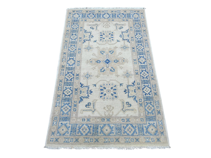 3'0" x 4'10" New Hand Knotted Ivory Wool Rectangle Oriental Rug - MOA10221982