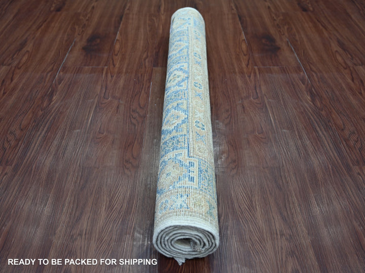 3'0" x 4'10" New Hand Knotted Ivory Wool Rectangle Oriental Rug - MOA10221982