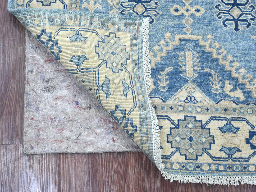 3'4" x 4'7" New Hand Knotted Blue Wool Rectangle Oriental Rug - MOA10221983