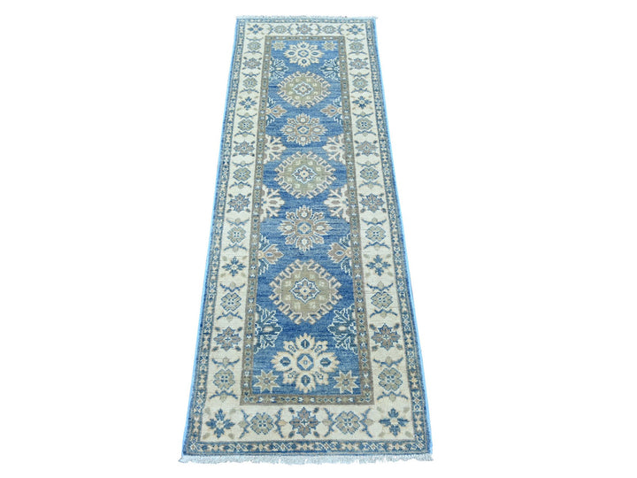 2'0" x 5'8" New Hand Knotted Blue Wool Runner Oriental Rug - MOA10221985