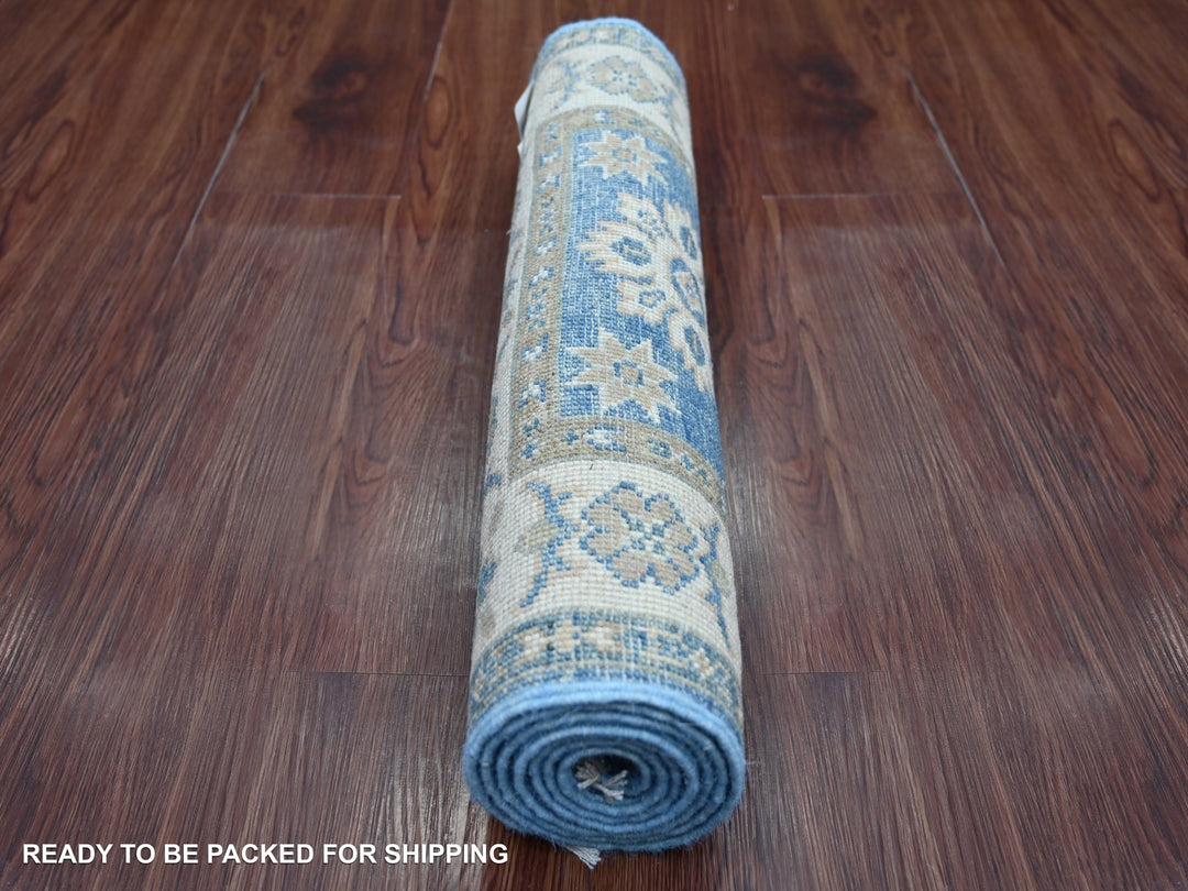 2'0" x 5'8" New Hand Knotted Blue Wool Runner Oriental Rug - MOA10221985
