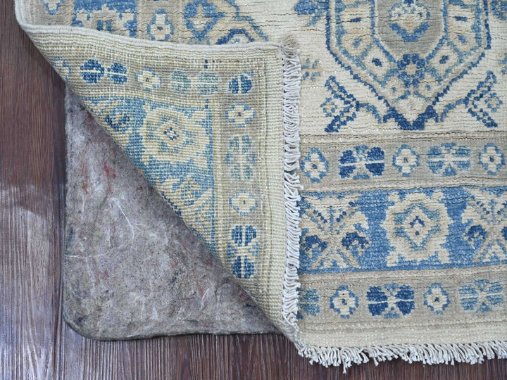 3'0" x 5'3" New Hand Knotted Ivory Wool Rectangle Oriental Rug - MOA10221986