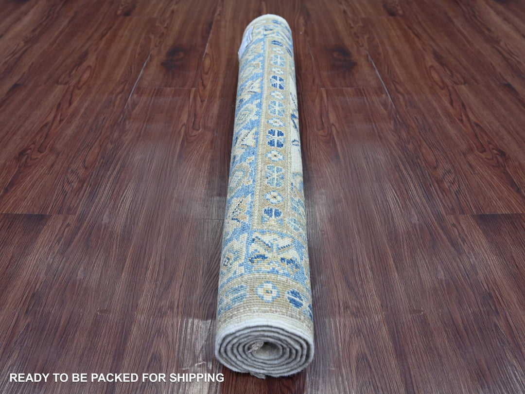 3'0" x 5'3" New Hand Knotted Ivory Wool Rectangle Oriental Rug - MOA10221986