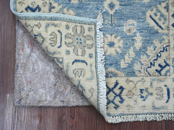 1'11" x 2'9" New Hand Knotted Blue Wool Rectangle Oriental Rug - MOA10221987